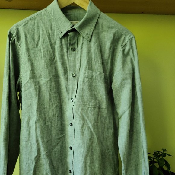 Slim Fit Light Grey Casual Button Down - Picture 1 of 5